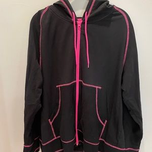 Zumba Wear size XXL  black hoodie zip up pockets